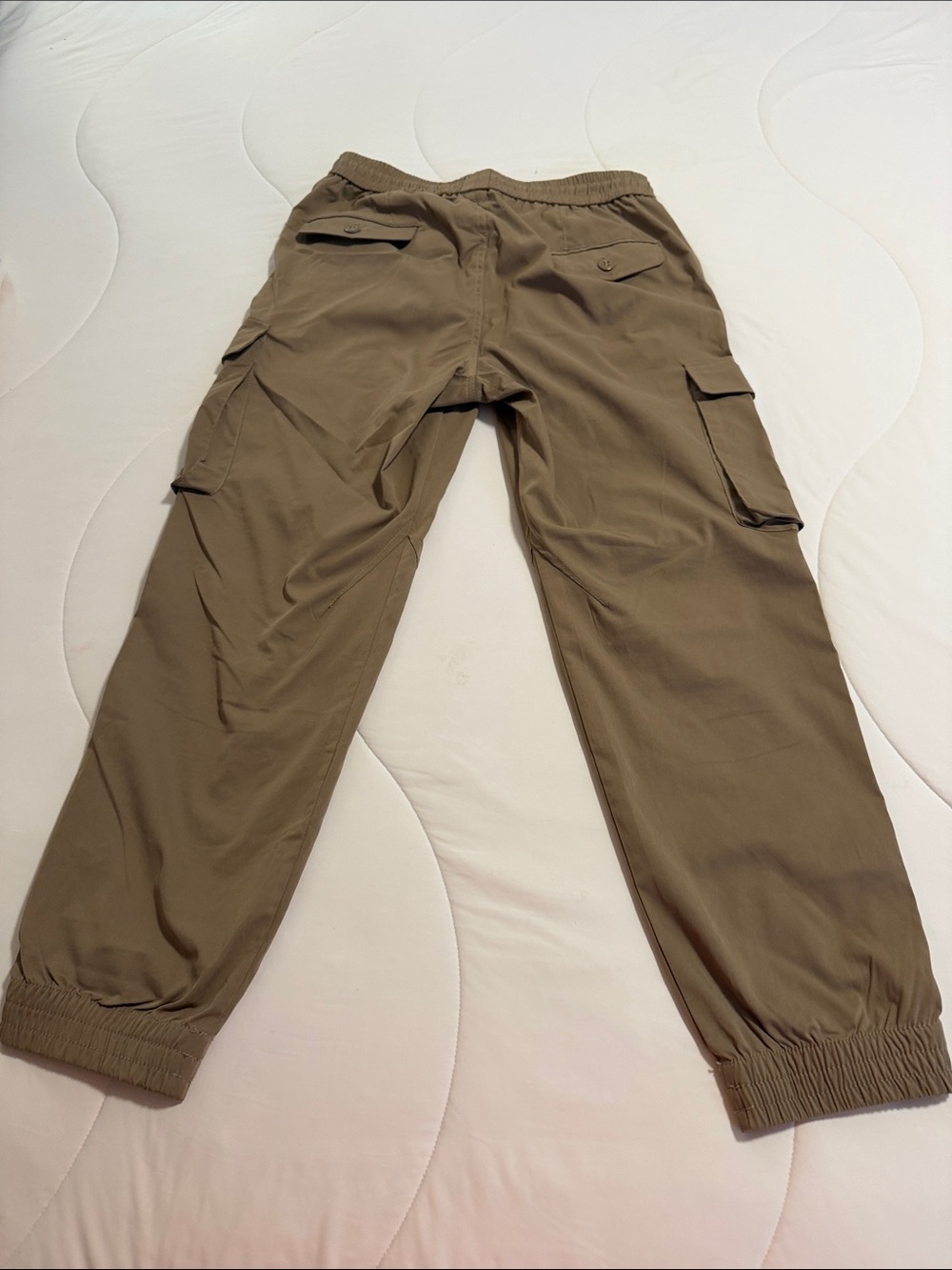 Men's Cargo Pants with Elastic Ankles in Olive - Picture 2 of 4
